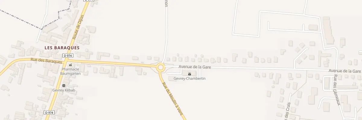 Plan du 30 Av de la Gare à Gevrey-Chambertin