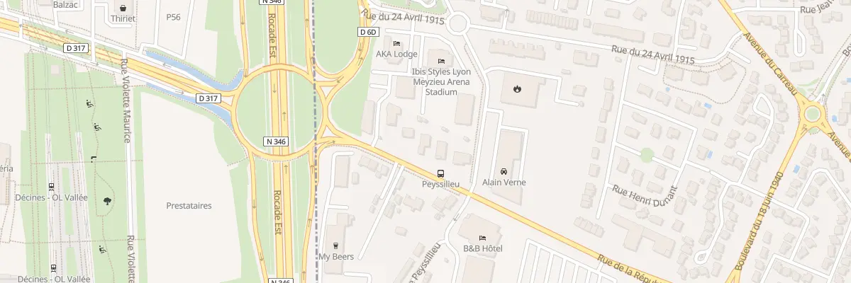 Plan du 1T Rue de la République à Meyzieu
