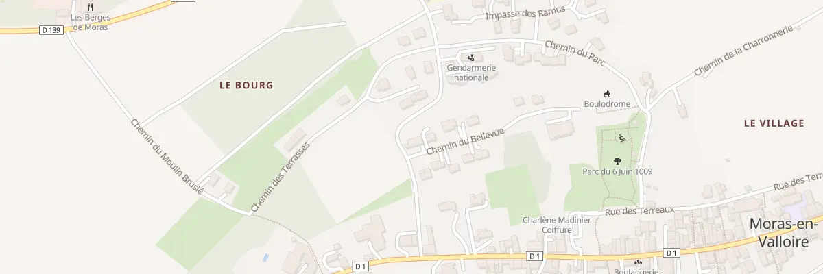 Plan du 2 Che du Bellevue à Moras-en-Valloire