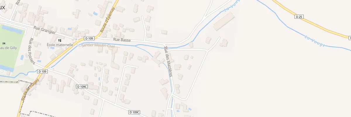 Plan du 1 Rue des Maizières à Gilly-lès-Cîteaux