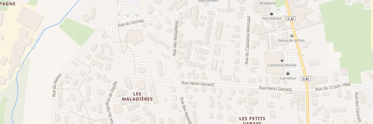 Plan du 260 Rue de l’Europe à Vonnas