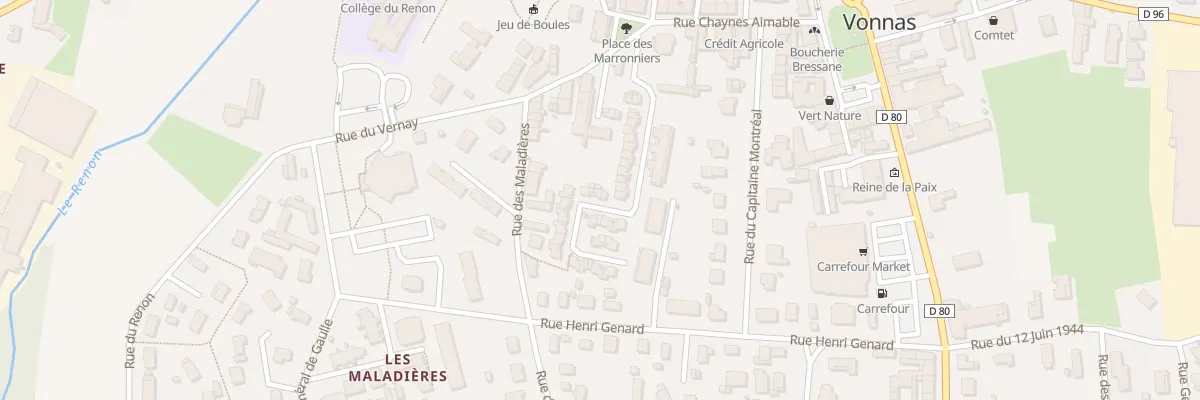 Plan du 198 Rue de l’Europe à Vonnas