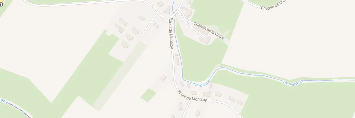 Plan du 15 Rte de Montcoy à Damerey