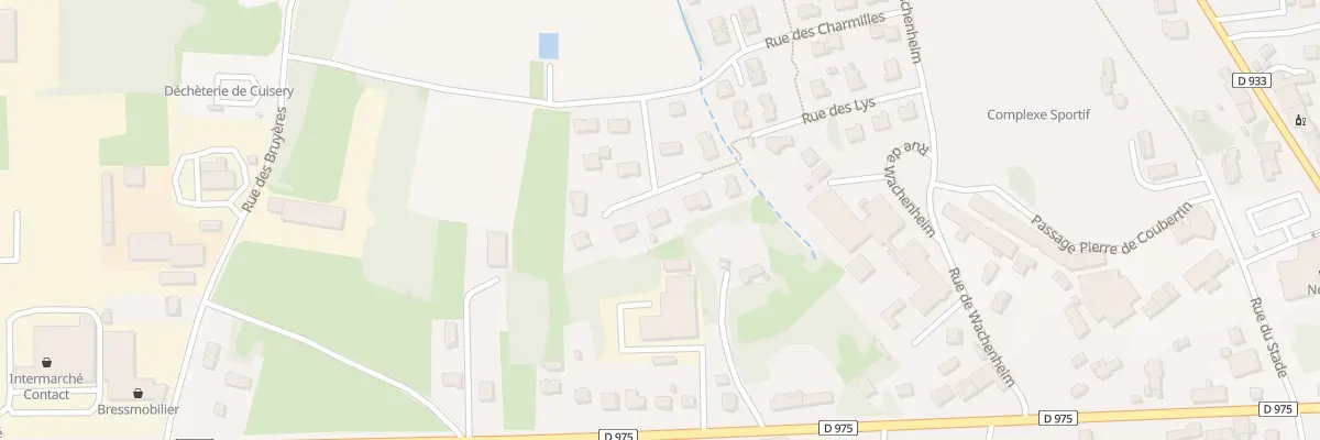 Plan du 6 All des Charmilles à Cuisery