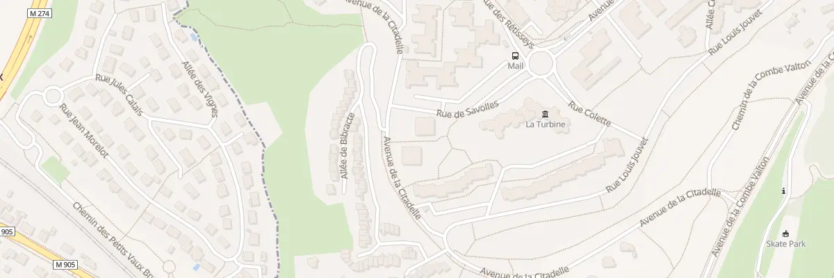 Plan du 20 Av de la Citadelle à Talant