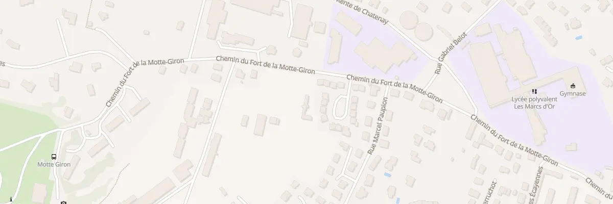 Plan du 53 Che du Fort de la Motte-Giron à Dijon