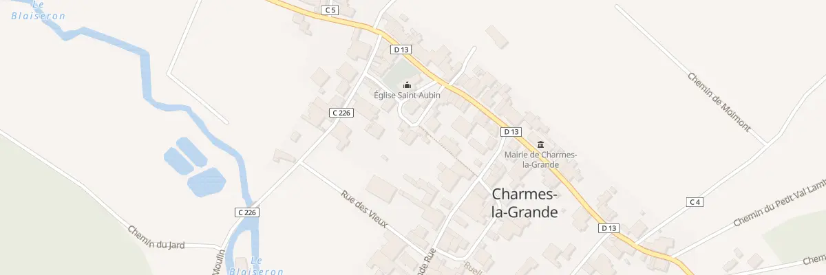 Plan du 5 Rue de l’Eglise à Charmes-la-Grande