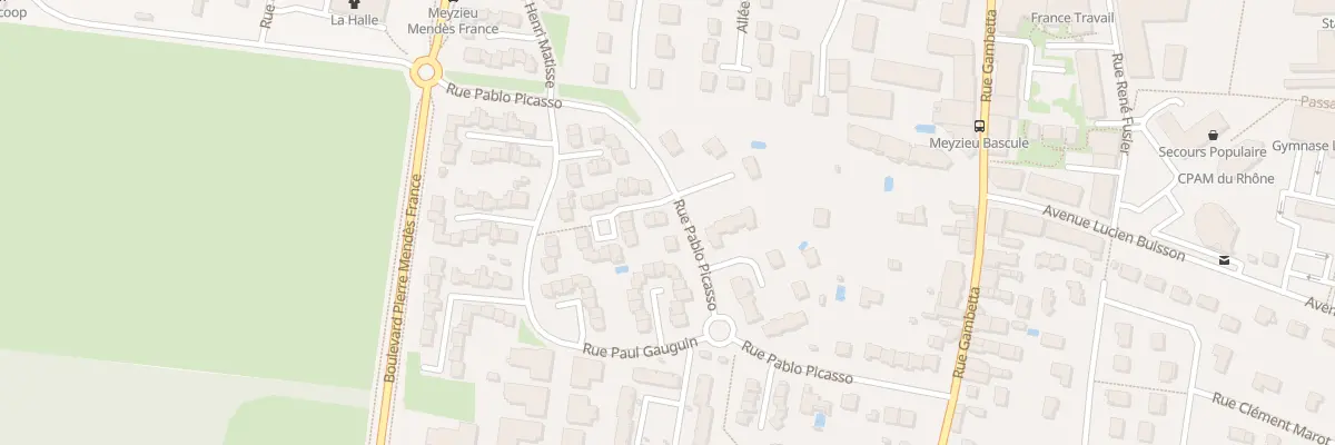 Plan du 23 Rue Pablo Picasso à Meyzieu