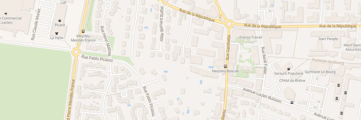 Plan du 12 Rue de la République à Meyzieu