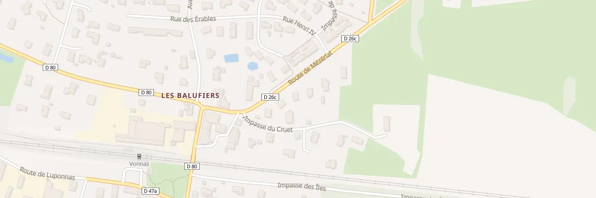 Plan du 174 Rte de Mézériat à Vonnas