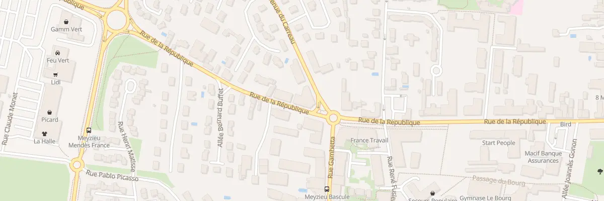 Plan du 13 Rue de la République à Meyzieu