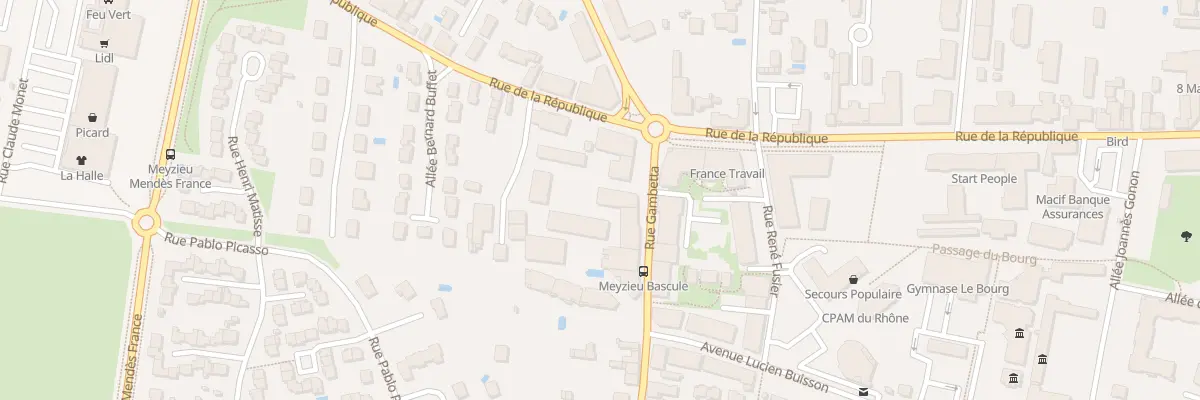 Plan du 6B Rue Gambetta à Meyzieu