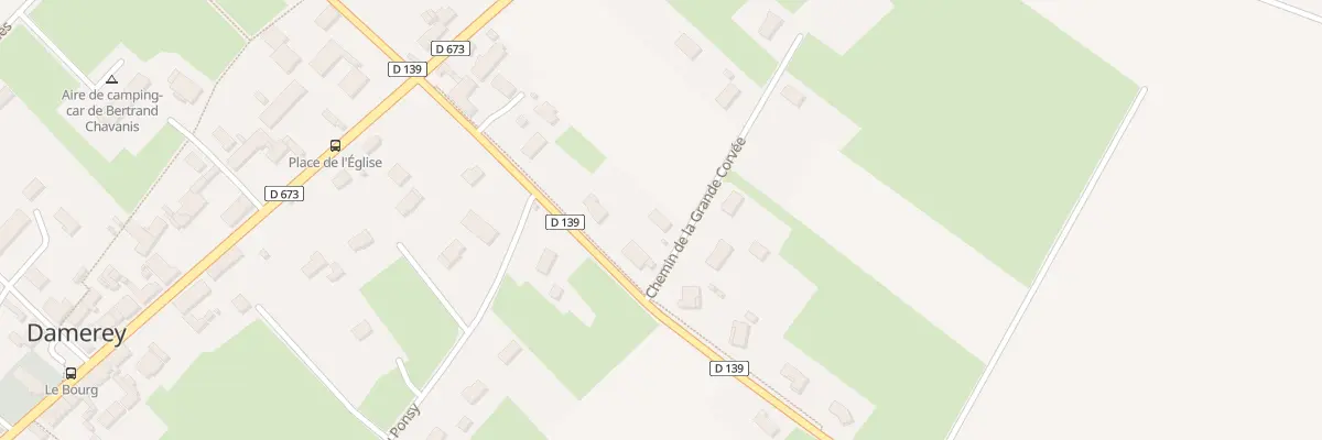 Plan du 1 Che de la Grande Corvée à Damerey