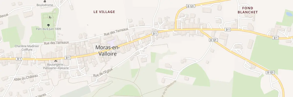 Plan du 5111 Le Village à Moras-en-Valloire