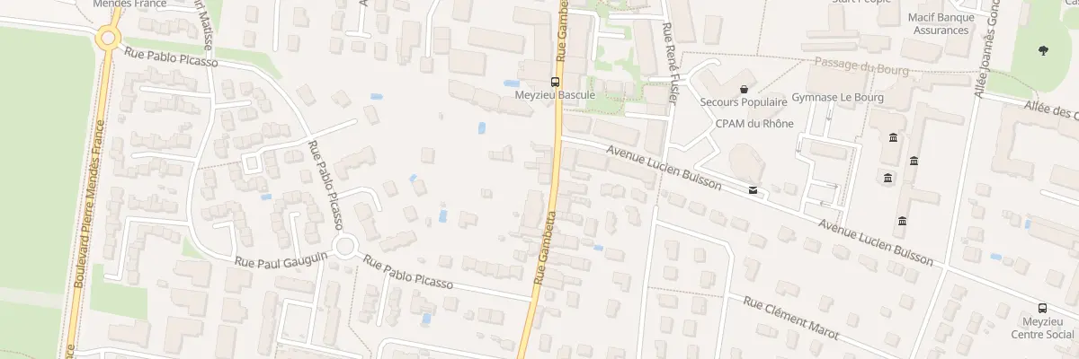 Plan du 20 Rue Gambetta à Meyzieu