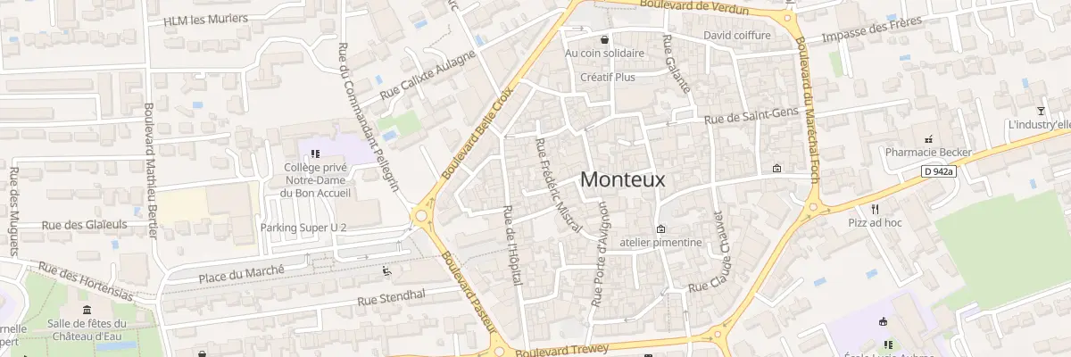 Plan du 14 Rue Frederic Mistral à Monteux