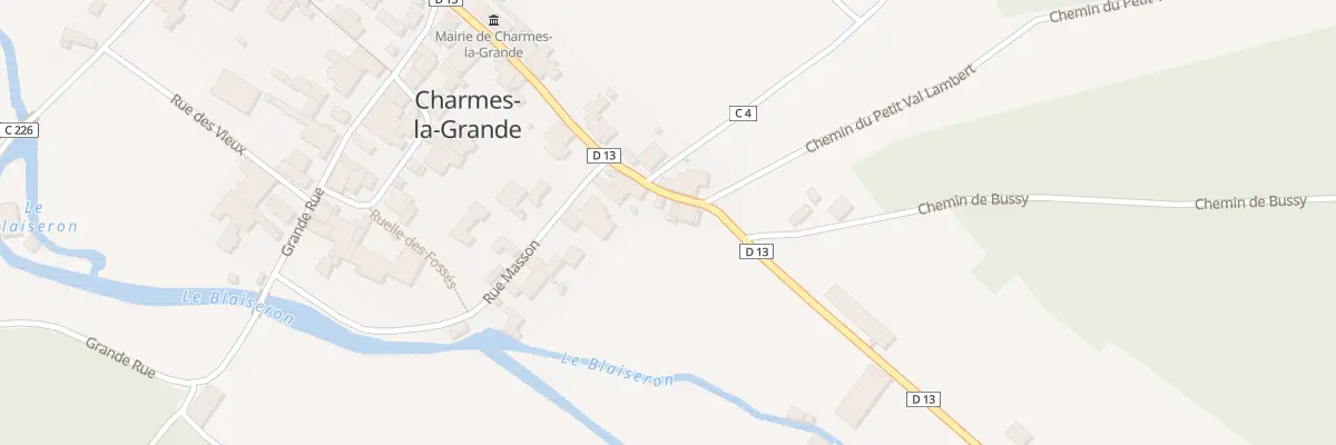 Plan du 32 Rue des Deux Ecoles à Charmes-la-Grande
