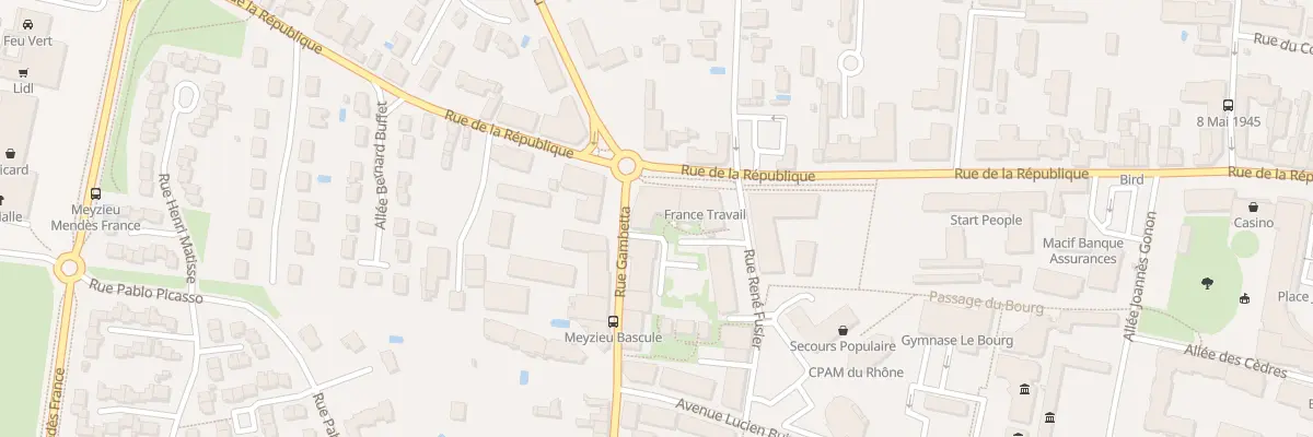 Plan du 16 Rue de la République à Meyzieu