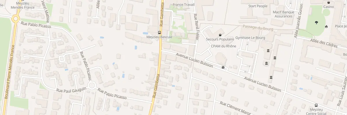 Plan du 17 Rue Gambetta à Meyzieu