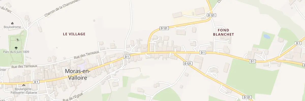 Plan du 4 Rte de Fontblanchet à Moras-en-Valloire
