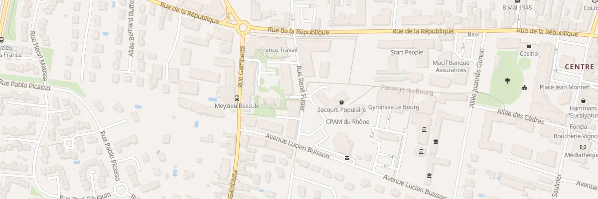 Plan du 11 Rue Gambetta à Meyzieu