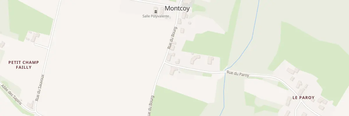 Plan du 1 Rue du Paroy à Montcoy