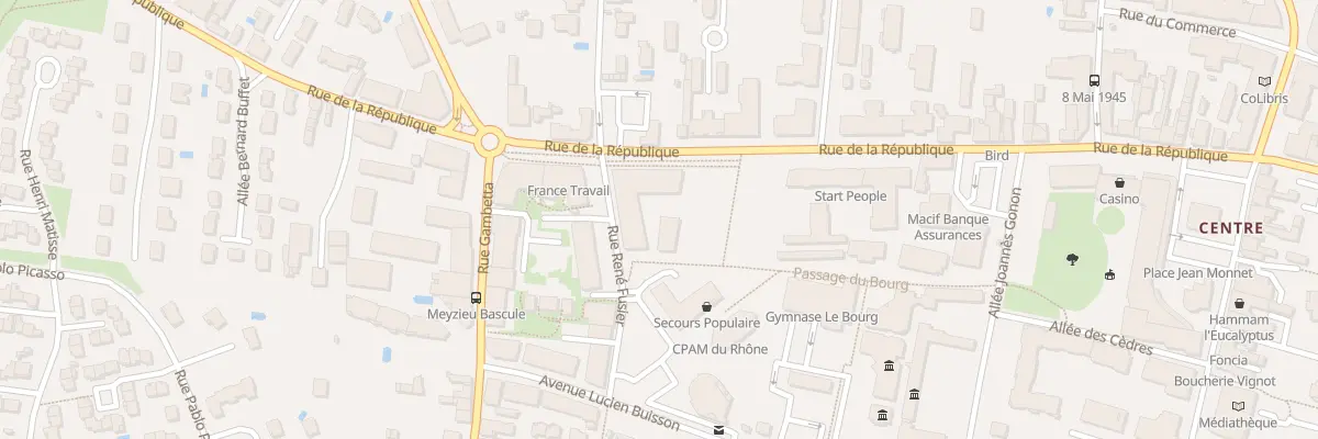 Plan du 30 Rue de la République à Meyzieu