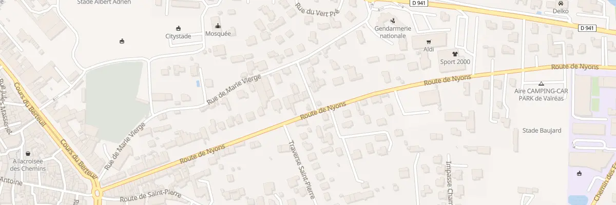 Plan du 73 Rte de Nyons à Valréas
