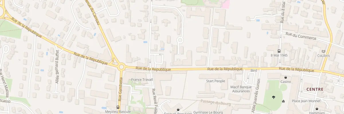Plan du 25B Rue de la République à Meyzieu
