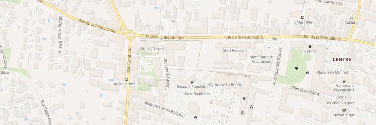 Plan du 34B Rue de la République à Meyzieu