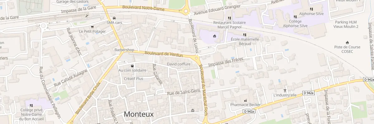 Plan du 5 Bd de Verdun à Monteux