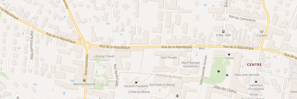 Plan du 38 Rue de la République à Meyzieu