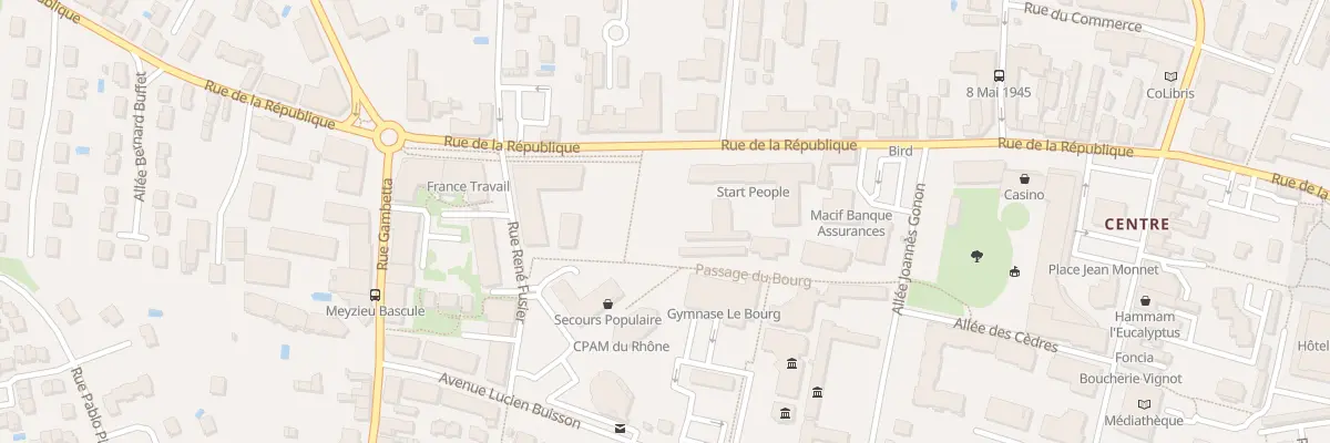 Plan du 36 Rue de la République à Meyzieu
