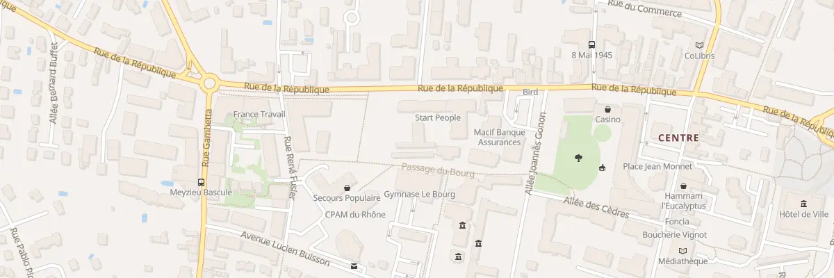 Plan du 38B Rue de la République à Meyzieu