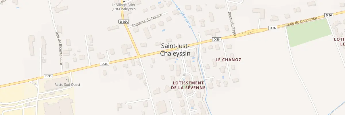 Plan du 9002 Le Chanoz à Saint-Just-Chaleyssin