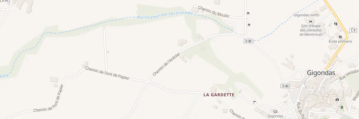 Plan du 5338 La Gardette à Gigondas
