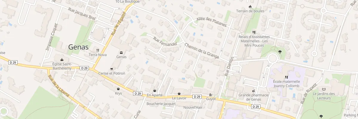 Plan du 11 Che de la Grange à Genas