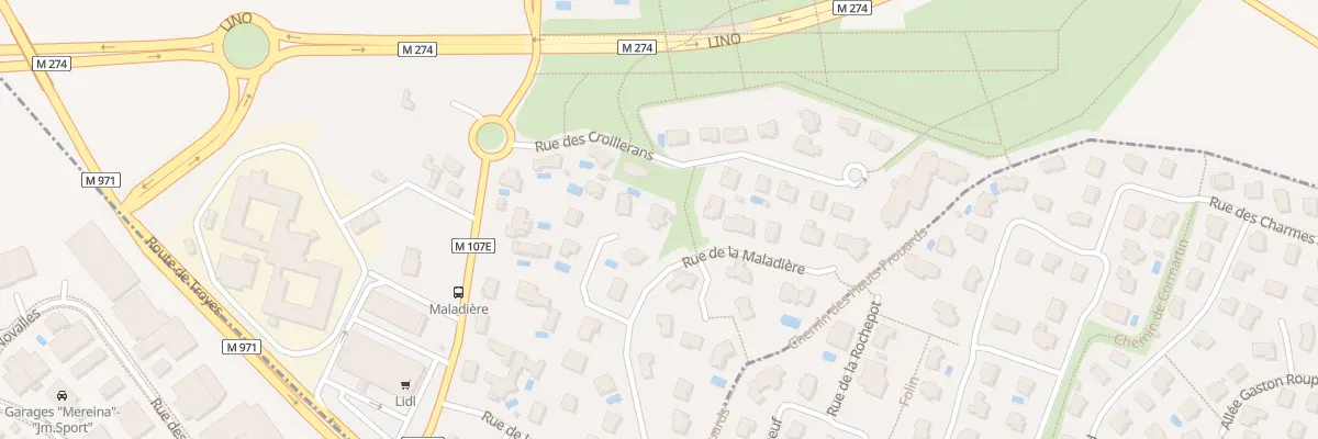 Plan du 27 Rue de la Maladière à Daix