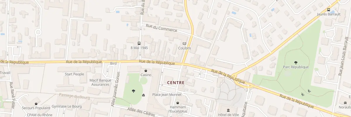 Plan du 77 Rue de la République à Meyzieu