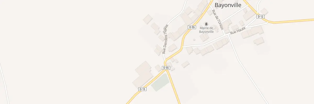 Plan du 1 Rue de Derrière l’Église à Bayonville
