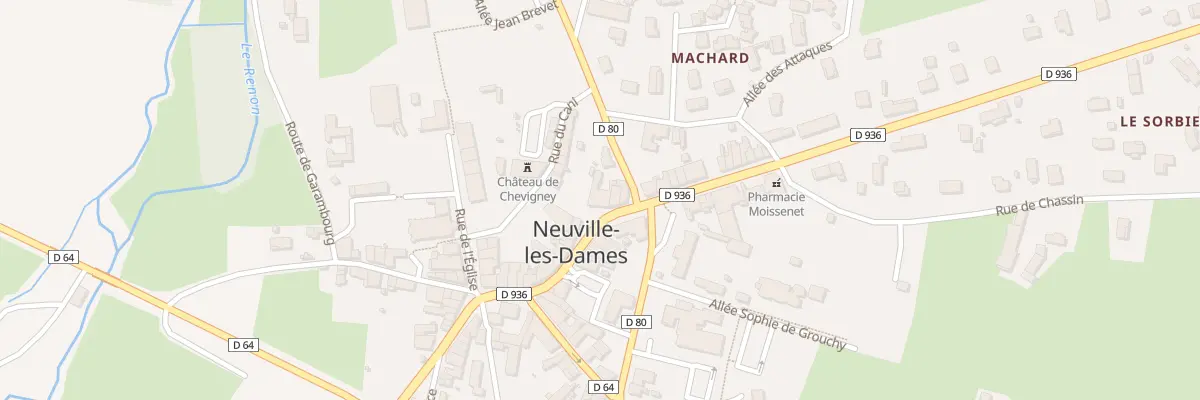 Plan du Village à Neuville-les-Dames