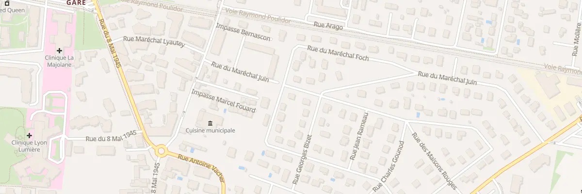 Plan du 1 Rue Léo Delibes à Meyzieu