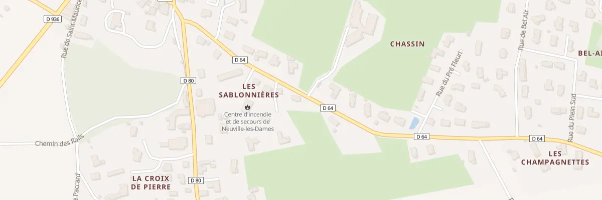 Plan du 252 Rue des Sablonnieres à Neuville-les-Dames