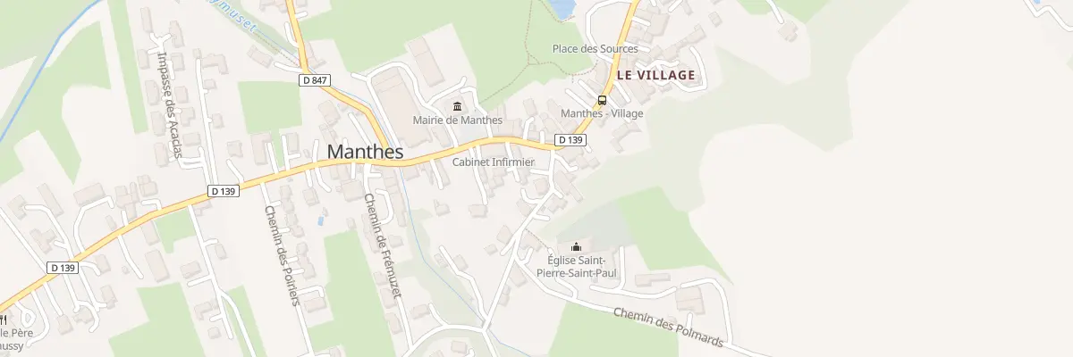 Plan du 30 Mte de l’Église à Manthes