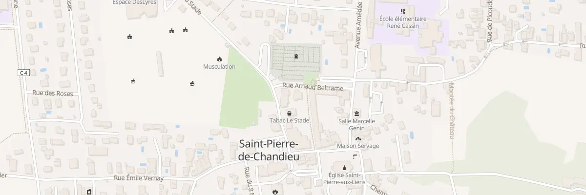 Plan du 12 Rue du Stade à Saint-Pierre-de-Chandieu