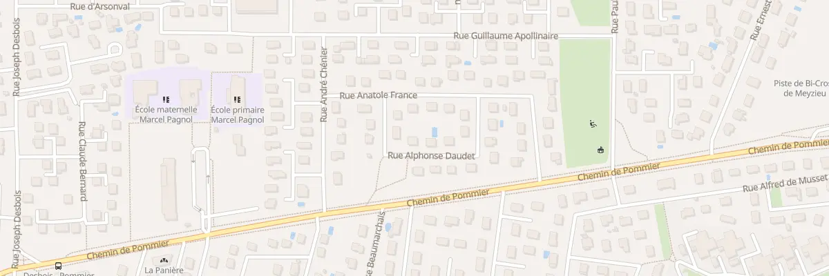 Plan du 5 Rue Alphonse Daudet à Meyzieu