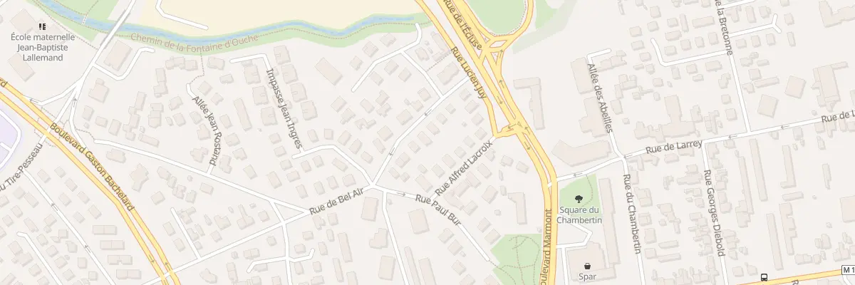 Plan du 9 Rue de Bel Air à Dijon