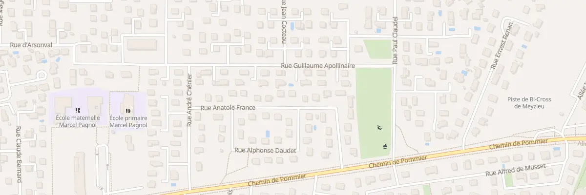 Plan du 15 Rue Anatole France à Meyzieu