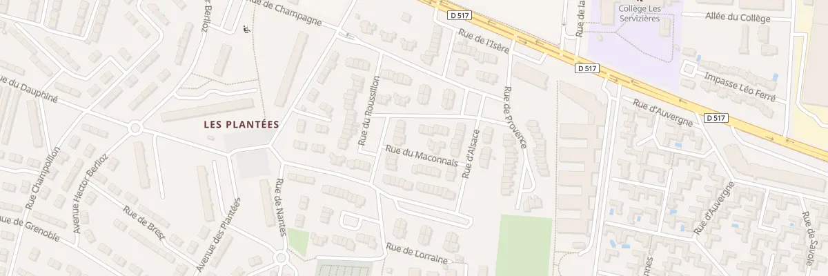 Plan du 13 Rue de Touraine à Meyzieu