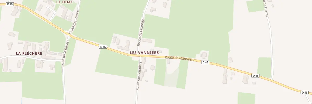 Plan du 2893 Rte de Mantenay à Chavannes-sur-Reyssouze
